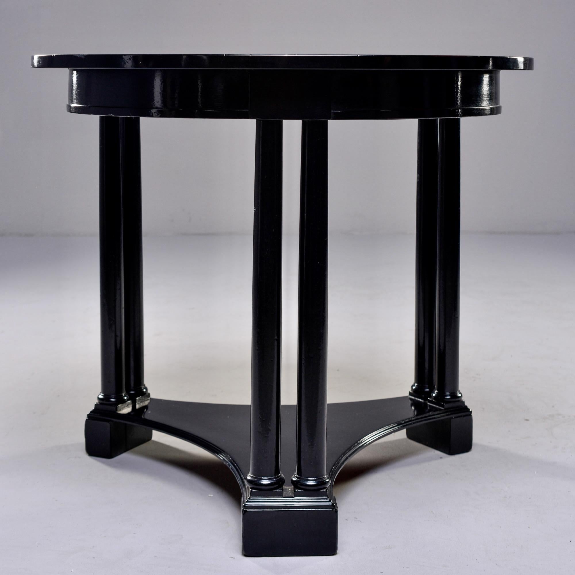 Round French Art Deco Ebonised Side Table 3