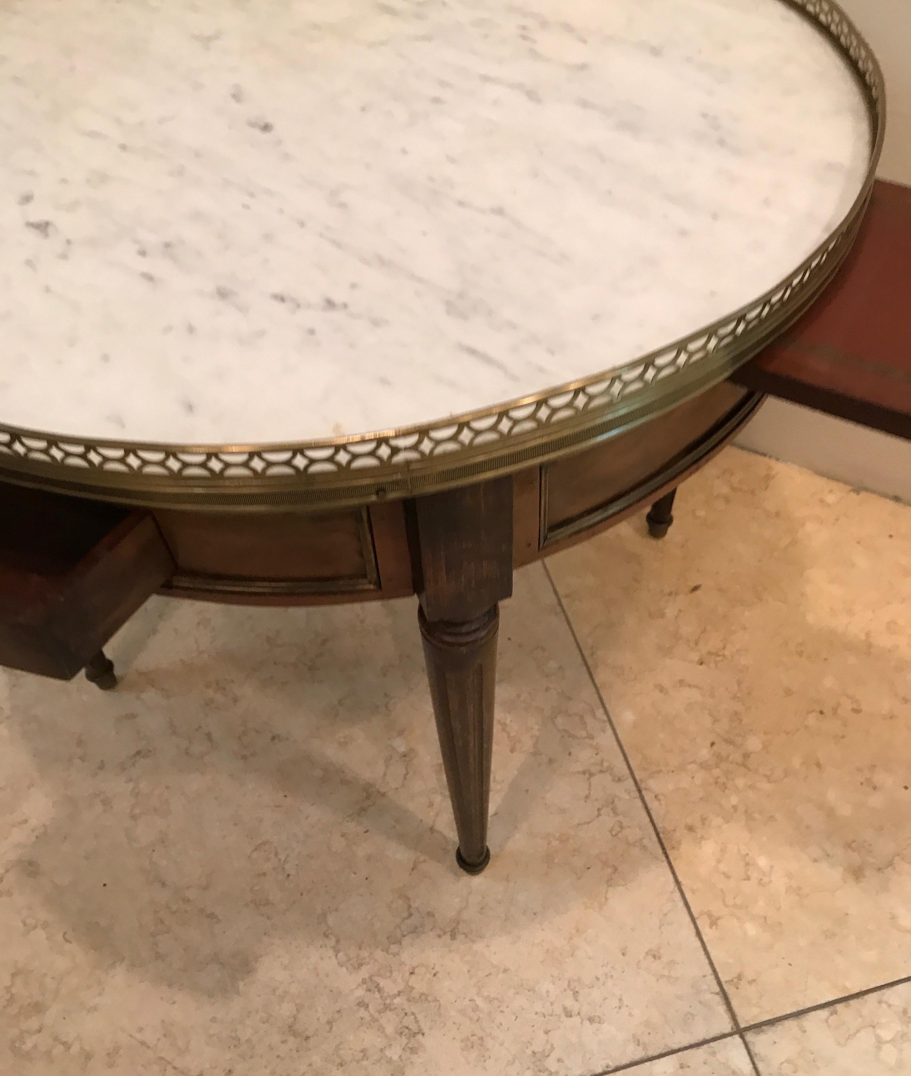 Round French Bouillotte Style Cocktail Table In Good Condition In West Palm Beach, FL