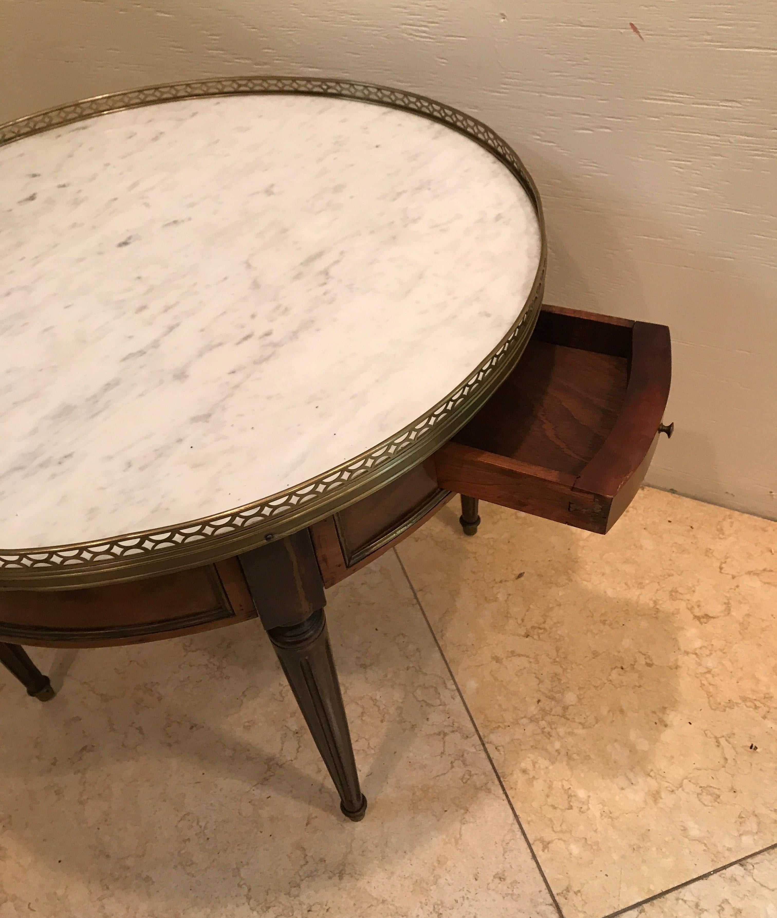 Round French Bouillotte Style Cocktail Table 1