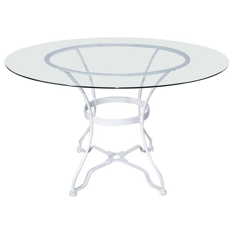 Round French Iron And Gl Outdoor Garden Dining Table For At Round French Iron And Gl Outdoor Garden Dining Table For