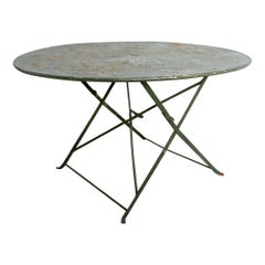 Round French Iron Folding Garden Dining Table