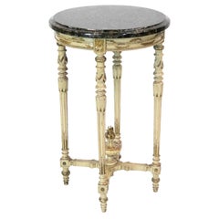 Round French Occasional Marble-Top Table