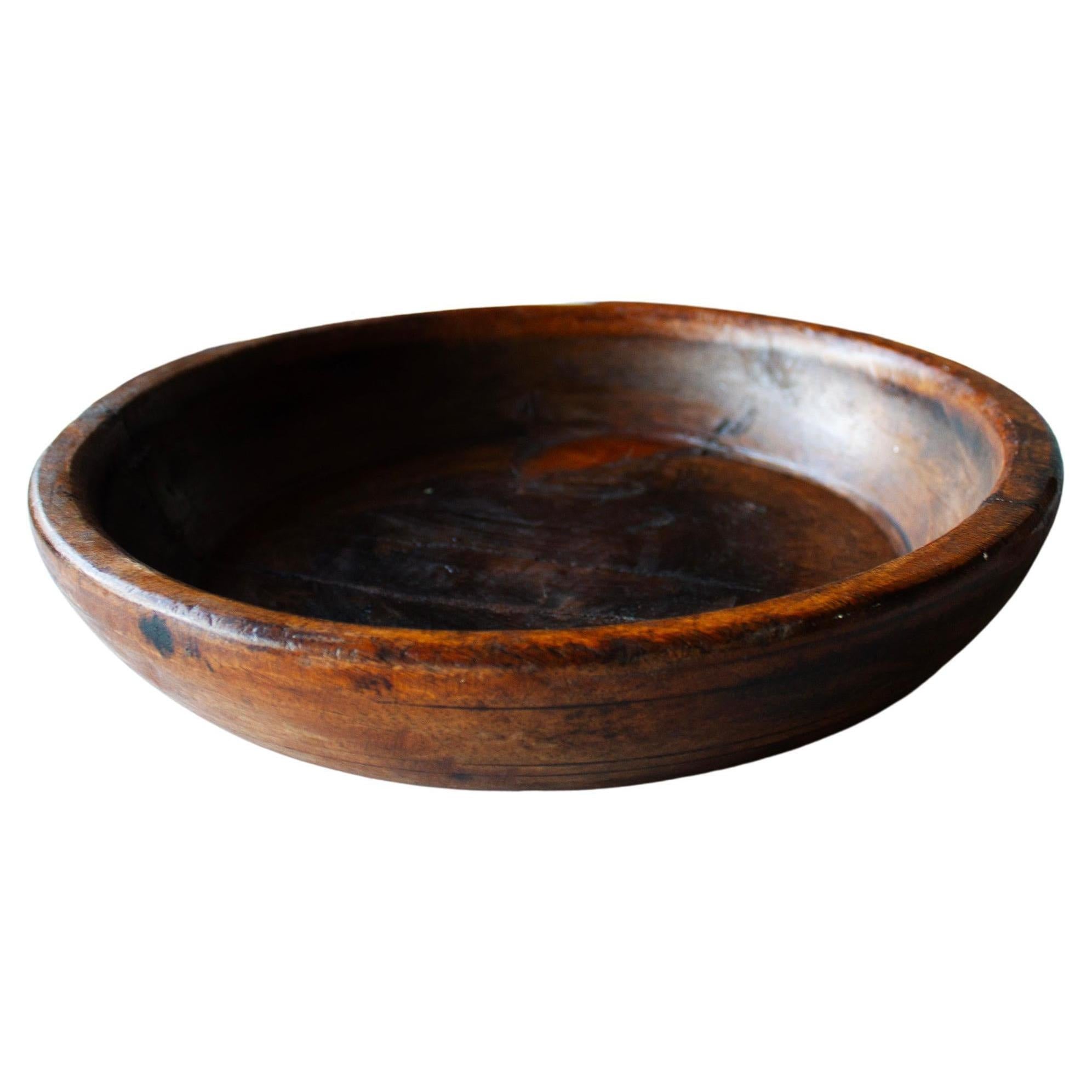 Round French Provincial Hand Made Wooden Bowl Nr.2 For Sale