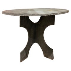 round French slate table circa 1900