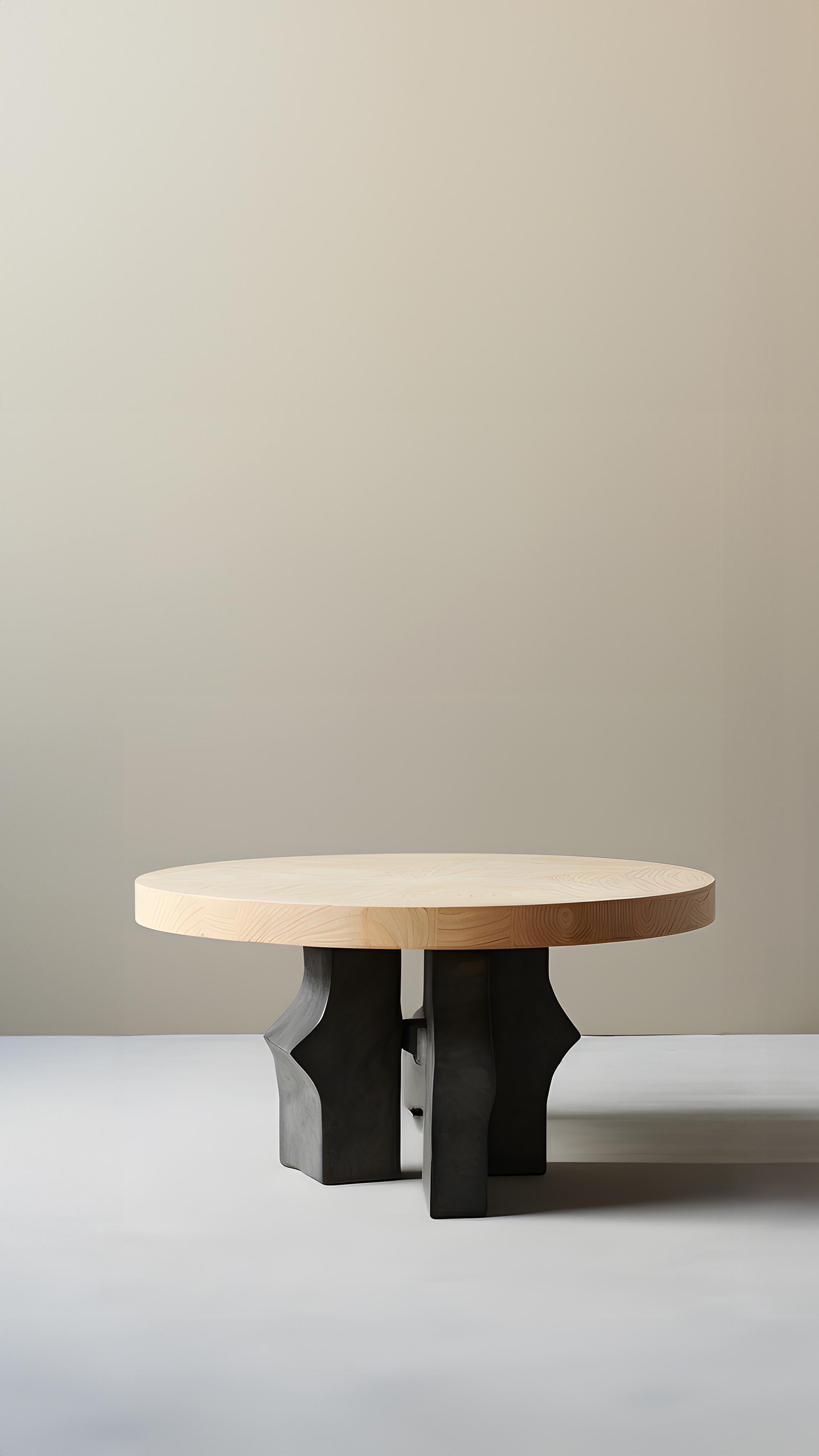 Round Fundamenta Coffee 51 Geometric Wood, Modern Appeal by NONO For Sale 4
