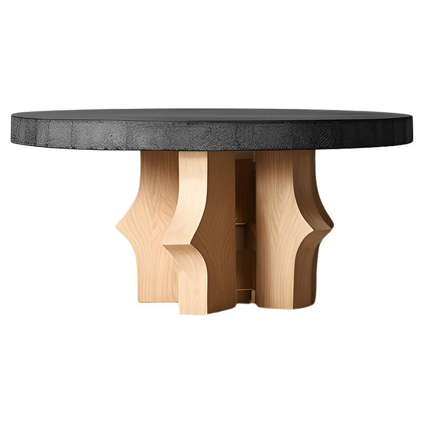 Round Fundamenta Coffee 51 Geometric Wood, Modern Appeal by NONO For Sale