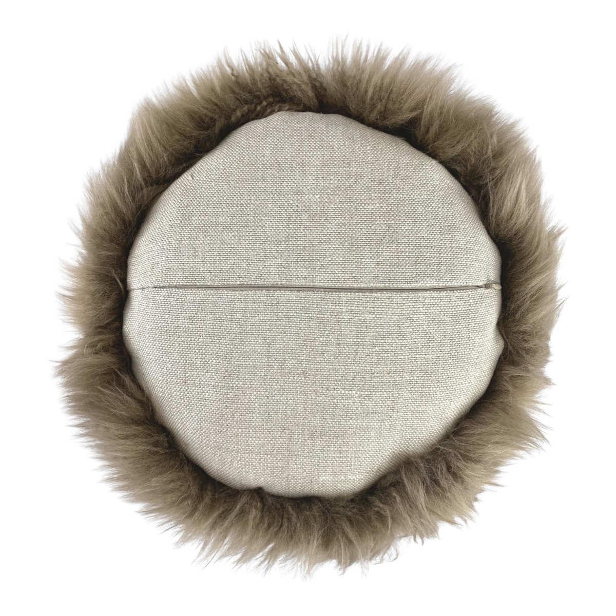Introduce cozy textures to everyday living with this round fur pillow. Irresistibly soft and plush, the fluffy pillow is hand-crafted from beautiful high-quality New Zealand lambskin. 

Translating luxury, comfort, and sustainable design, each
