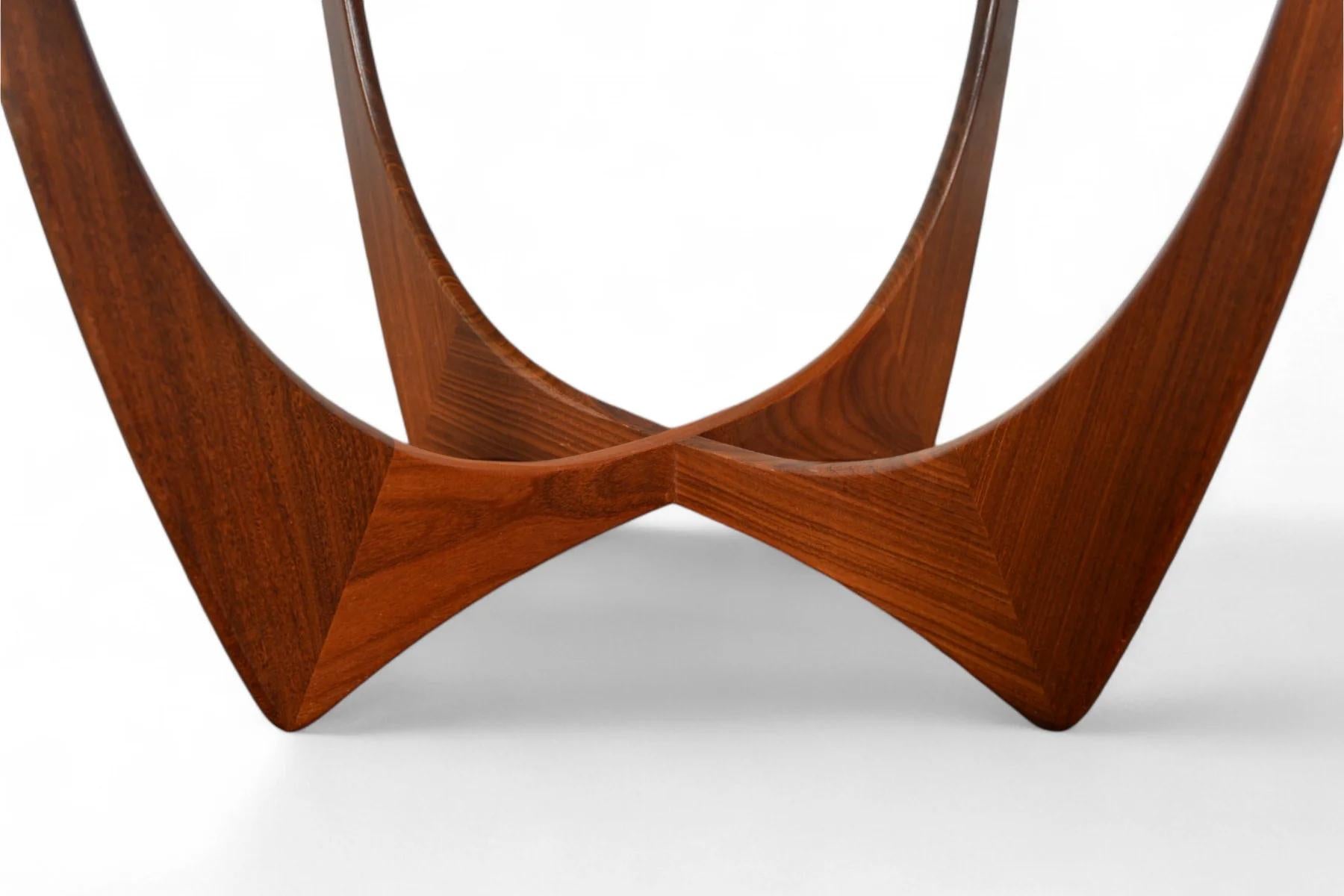 Origin: England
Designer: Victor B. Wilkins
Manufacturer: G Plan
Era: 1966
Materials: Afromosia, Glass
Measurements: 33