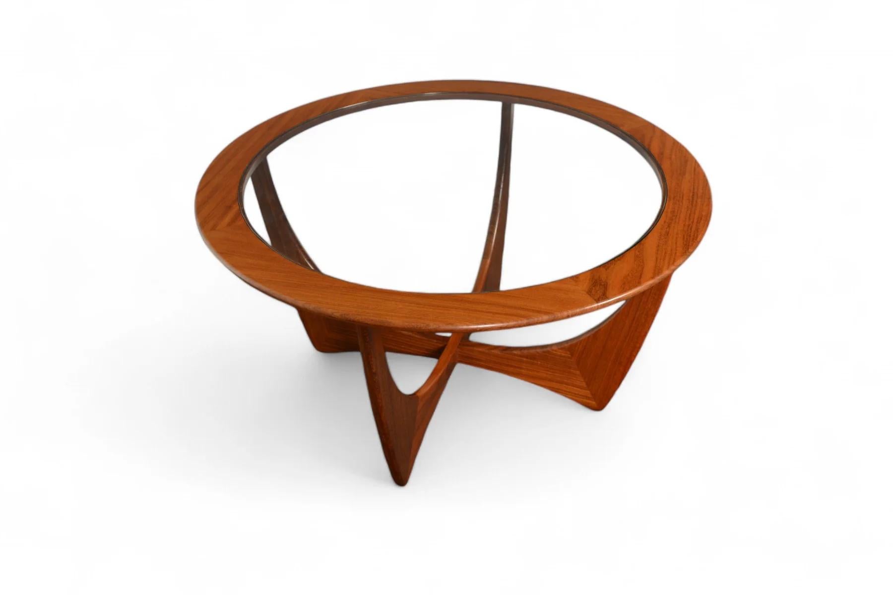 Glass Round G Plan Astro Coffee Table in Afromosia #1 For Sale