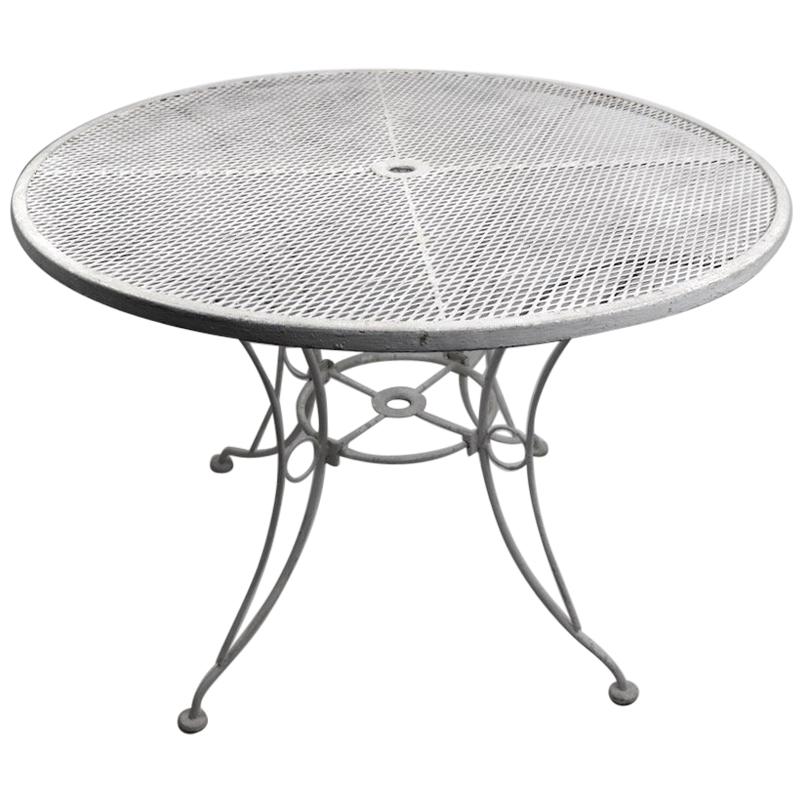 Round Garden Patio Wrought Iron Dining Table
