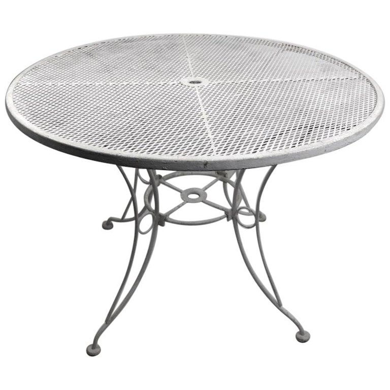 Round Garden Patio Wrought Iron Dining Table At 1stdibs