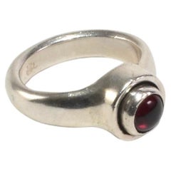 Round Garnet Ring