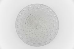 Round Geometric Satin Glass Flush Mount Light or Wall Lamp, 1960s
