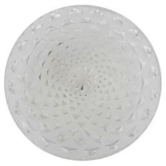 Lámpara o aplique redondo geométrico de cristal satinado, años 60