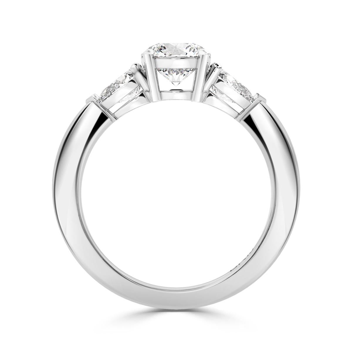 simple 3 stone engagement rings