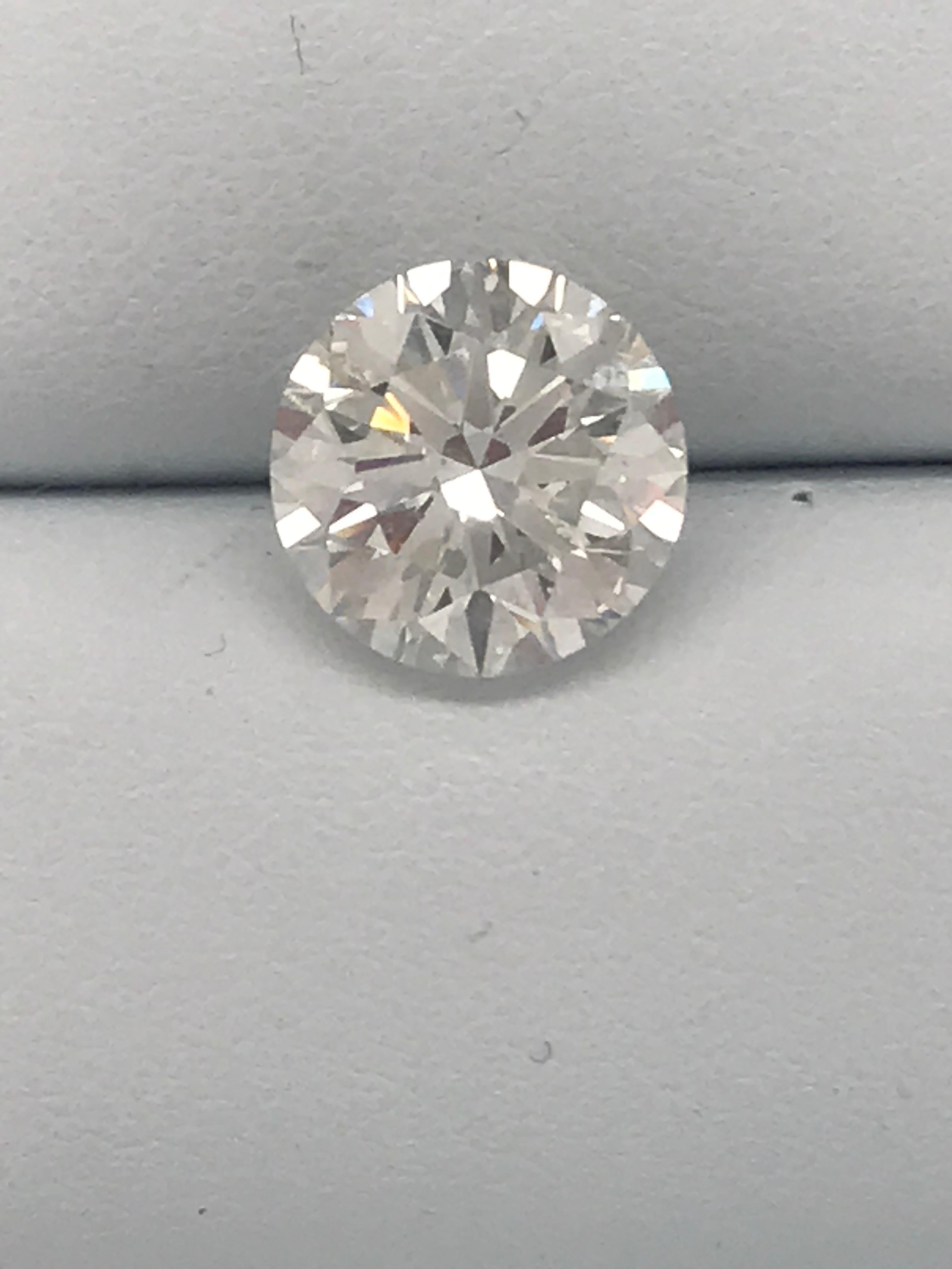 Round Cut Round GIA Diamond 4.28 Carat Triple Excellent , I/ SI 2 For Sale