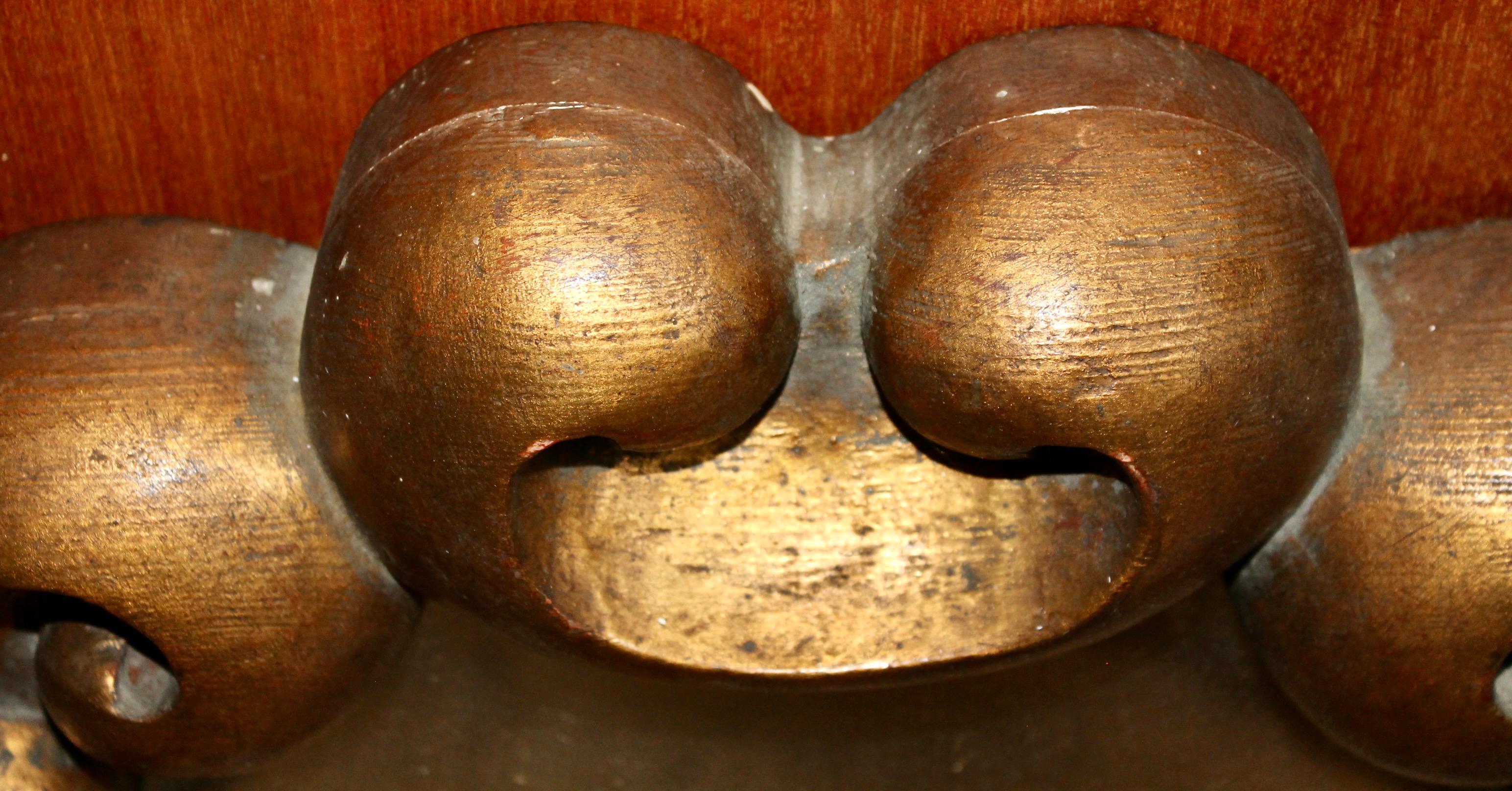 Bois Miroir rond italien, années 1940 en vente