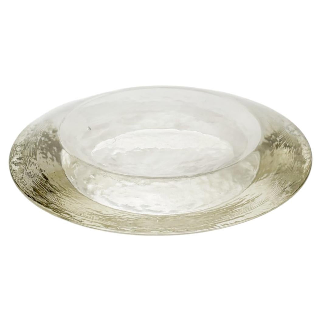 Round Glass Ashtray, France, 1970s