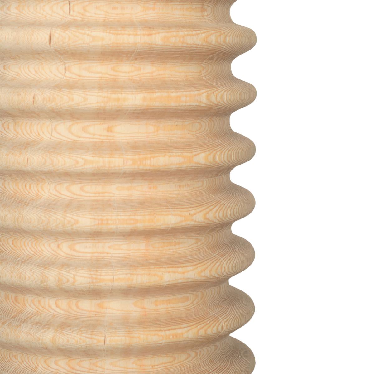 Hand-Crafted Round Glass & Cedar Short Side Table – SOFRA For Sale