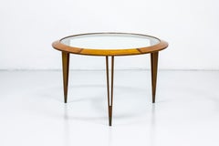 Round Glass Coffee Table by Bertil Fridhagen for Bodafors, Sweden, 1940s