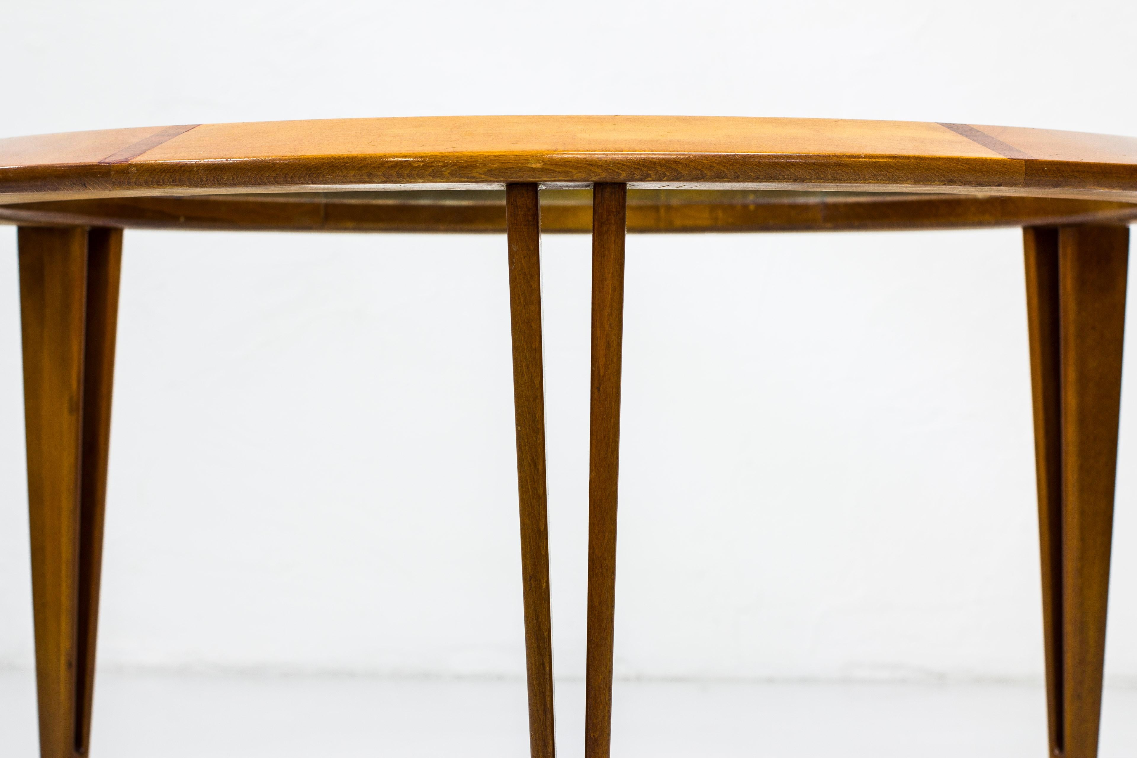 Round Glass Coffee Table by Bertil Fridhagen for Bodafors, Sweden, 1940s 1