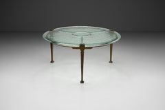 Runder Couchtisch aus Glas von Lothar Klute, Deutschland 1980er Jahre