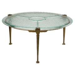 Round Glass Coffee Table by Lothar Klute, Germany 1980s