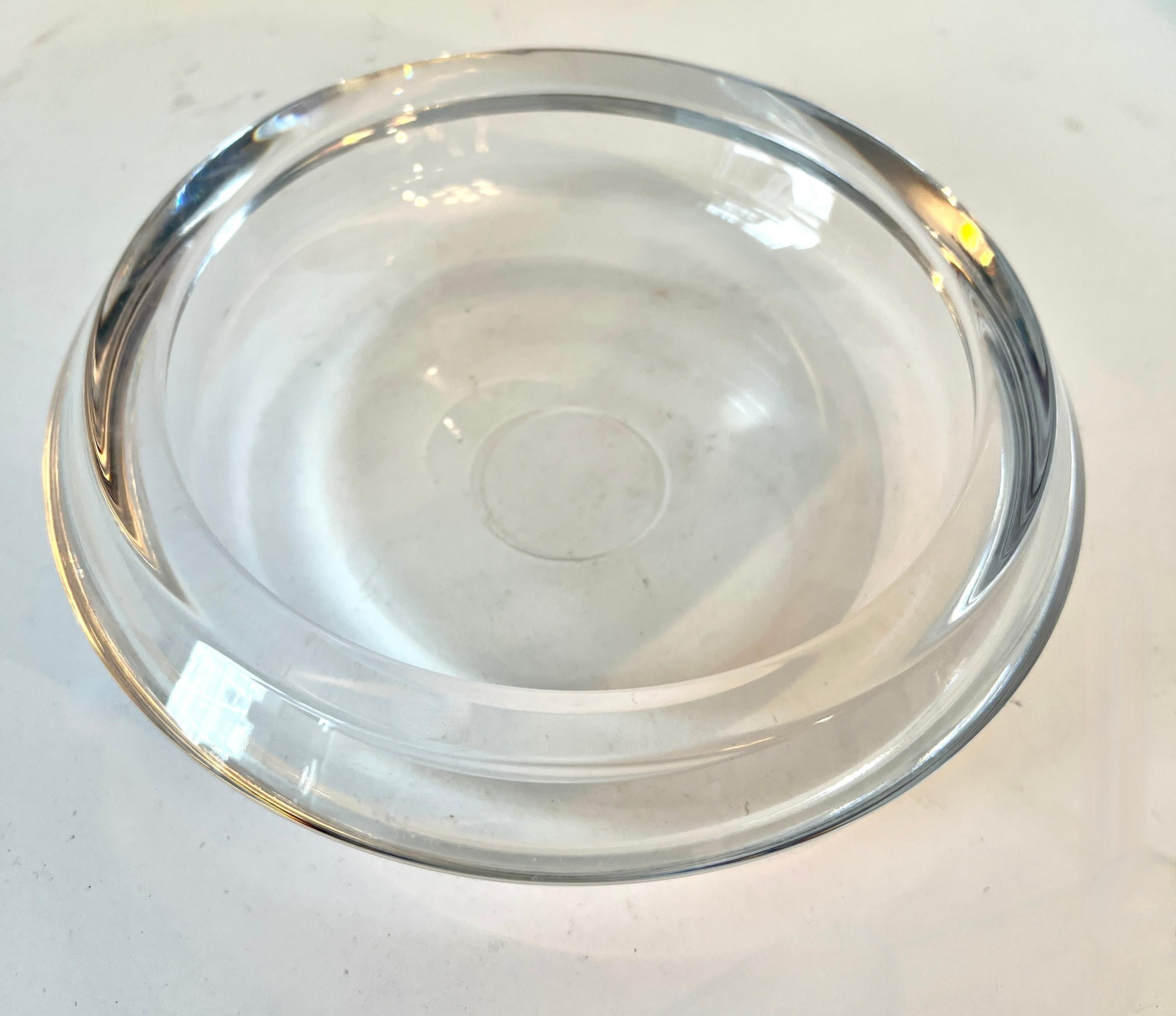 Mid-Century Modern Round Glass Dish Bowl or Cigar 420 Ashtray For Sale