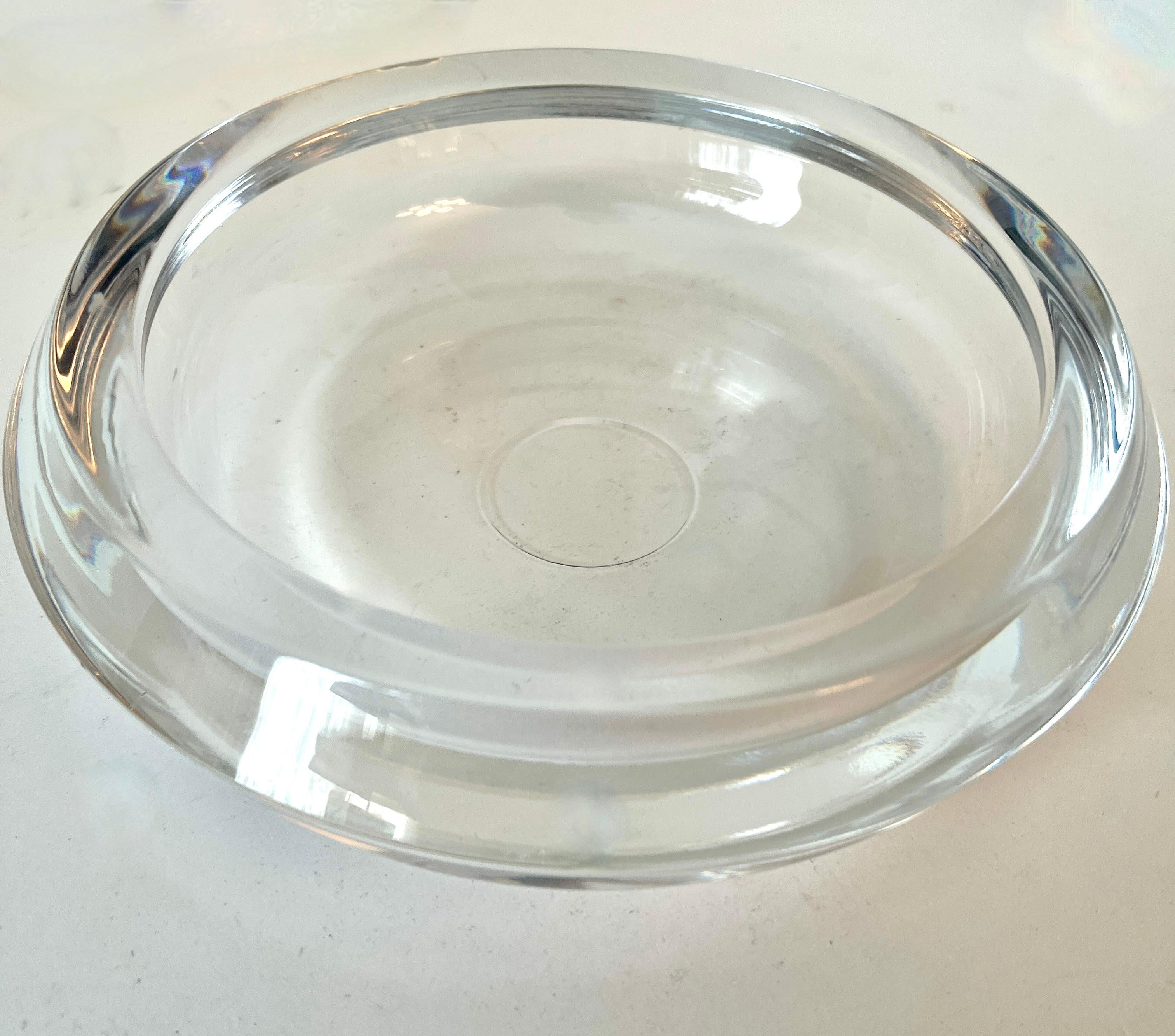 Round Glass Dish Bowl or Cigar 420 Ashtray In Good Condition For Sale In Los Angeles, CA