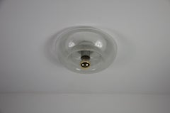 Round Glass Flush Mount by Kalmar Franken, Austria, 1960s
