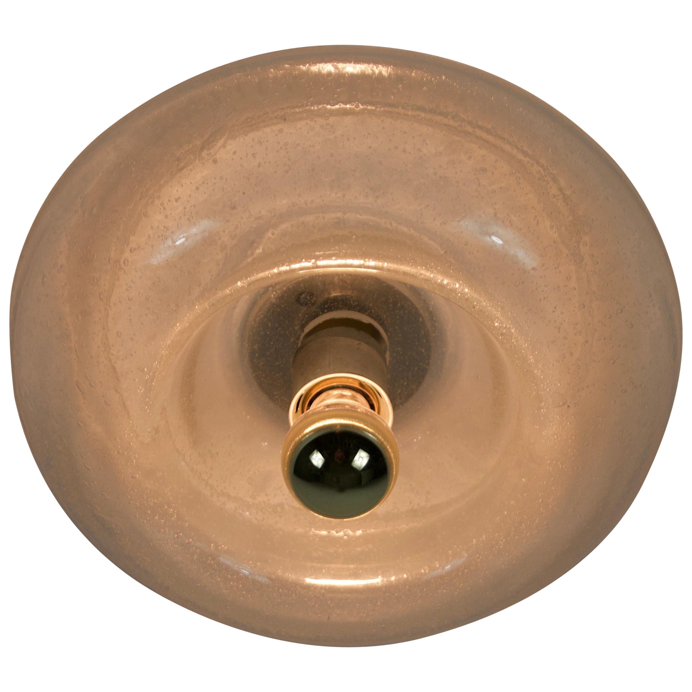 Monture affleurante ronde en verre par Kalmar Franken, Autriche, années 1960 en vente