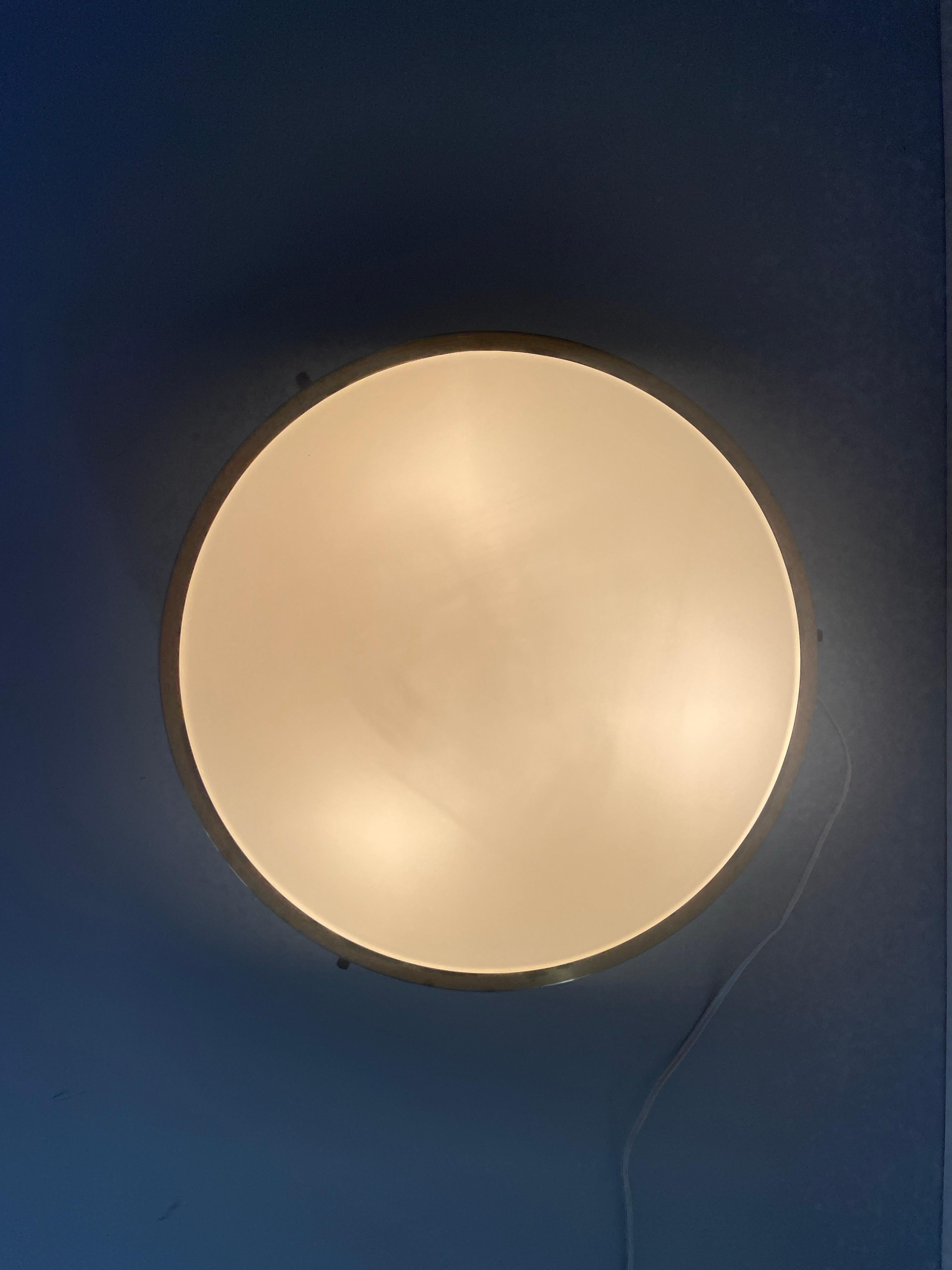 Empotrable de cristal redondo de Lumi, años 60, Italia en venta 7