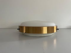 Round Glass Flush Mount Light by Lumi, 1960s, Italy