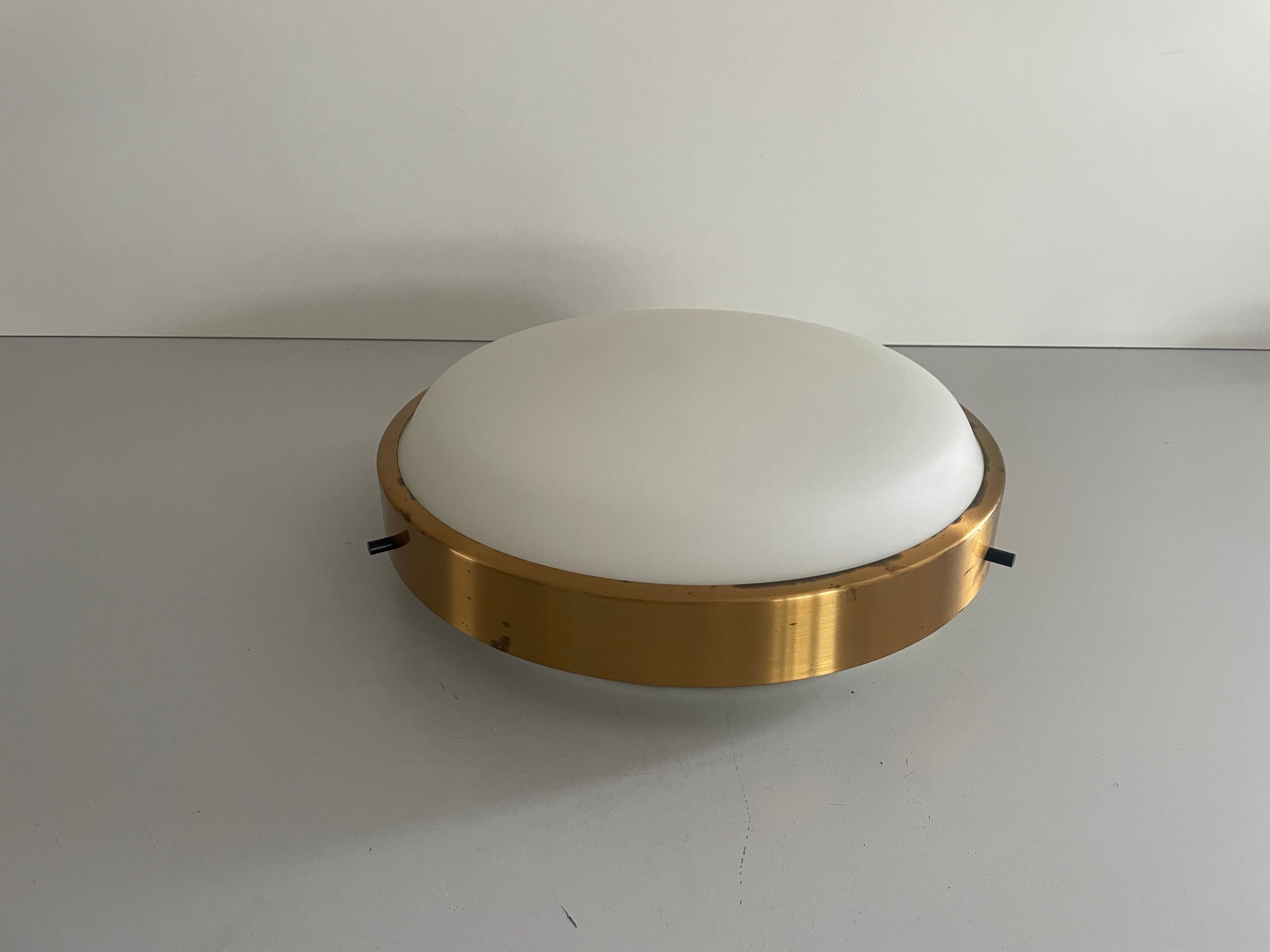 Empotrable de cristal redondo de Lumi, años 60, Italia Moderno de mediados de siglo en venta