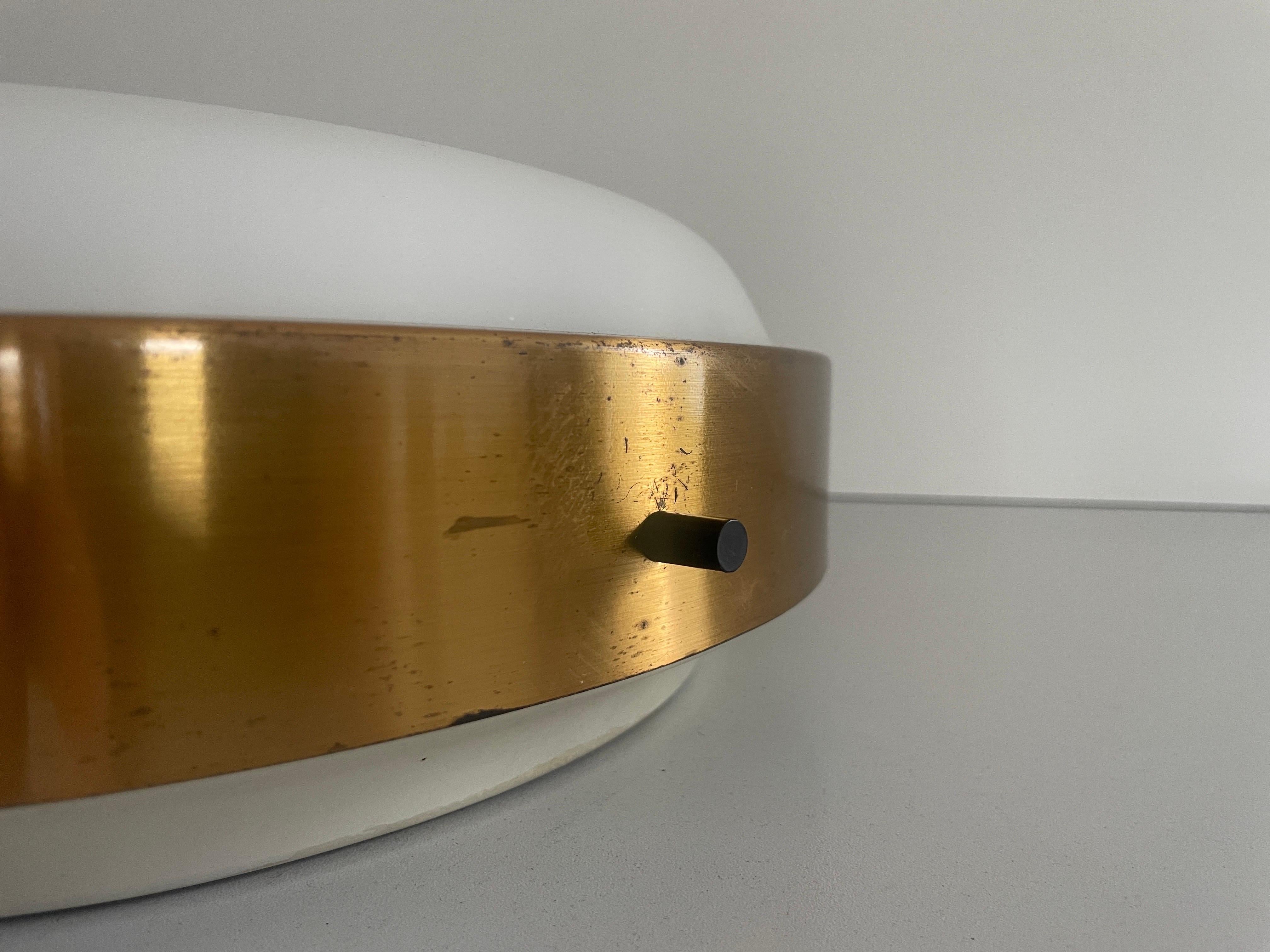 Empotrable de cristal redondo de Lumi, años 60, Italia en venta 1