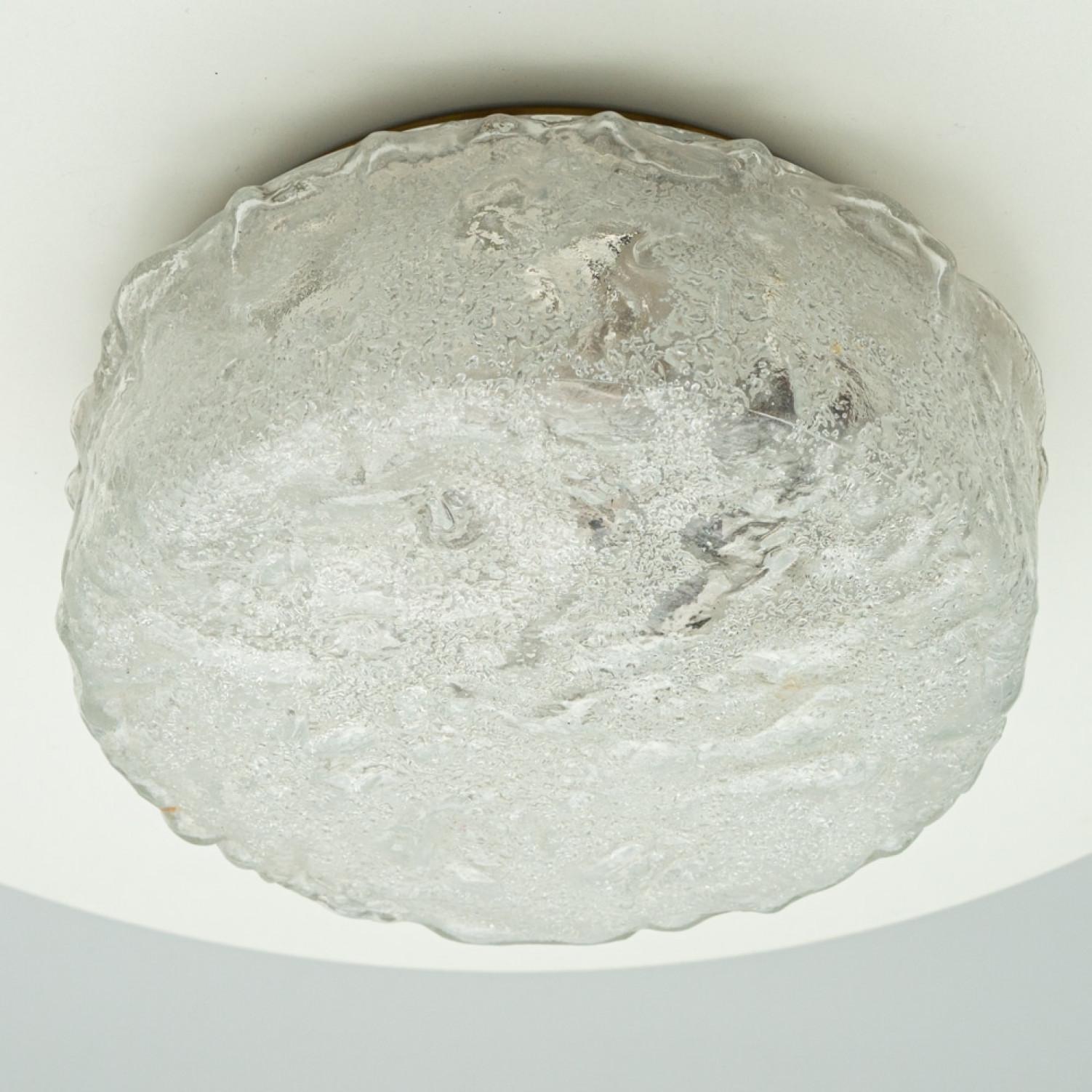 Round Glass Flush Mounts by Helena Tynell, 1960 For Sale 5