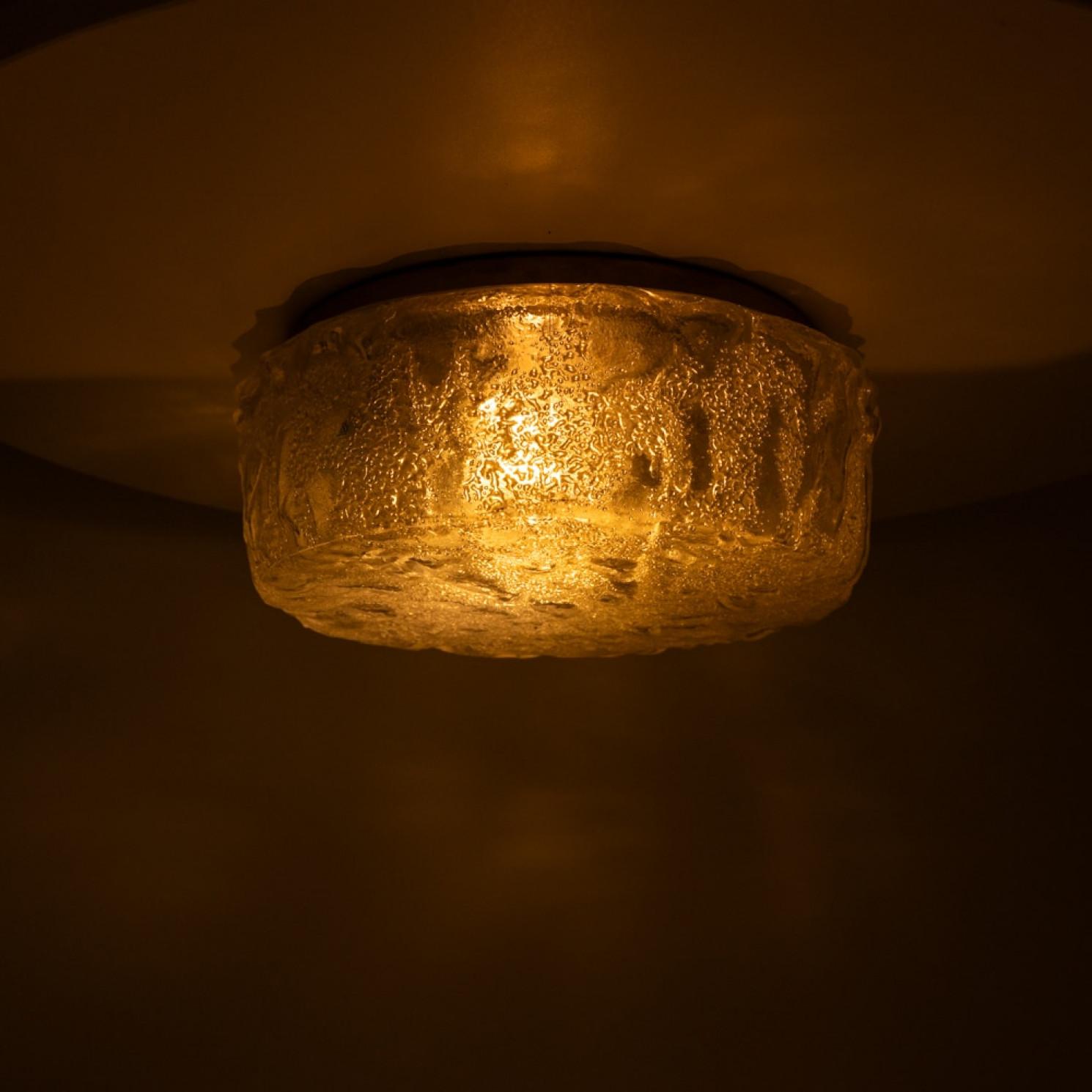 Round Glass Flush Mounts by Helena Tynell, 1960 For Sale 8