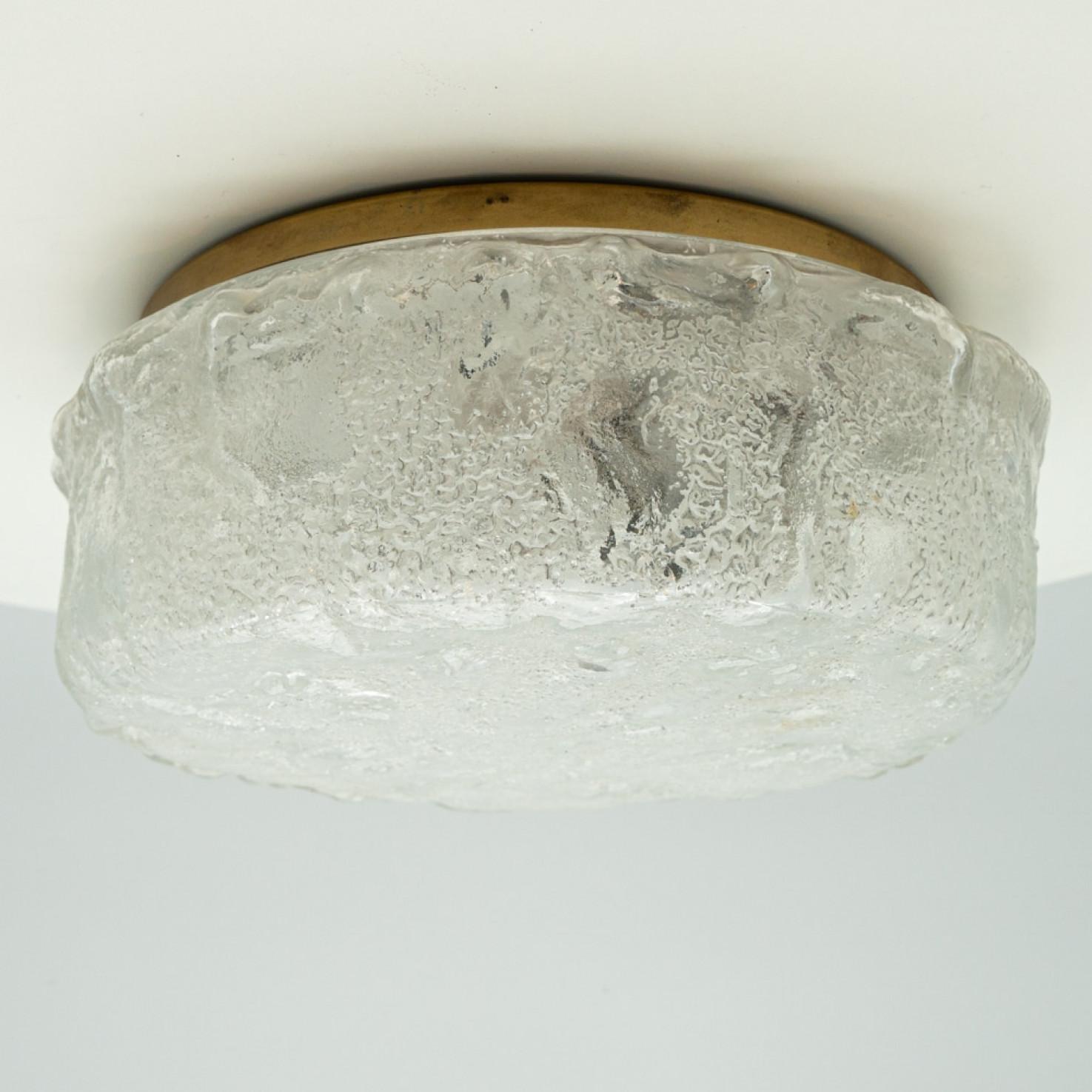 Round Glass Flush Mounts by Helena Tynell, 1960 In Good Condition For Sale In Rijssen, NL