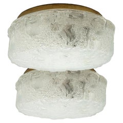 Round Glass Flush Mounts by Helena Tynell, 1960