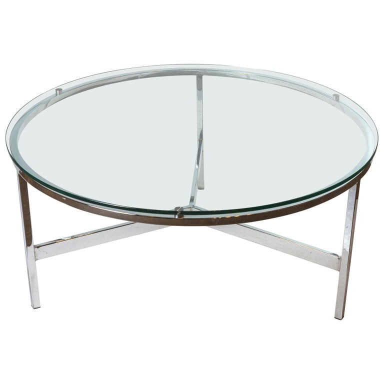 Round Glass Table For Sale at 1stDibs