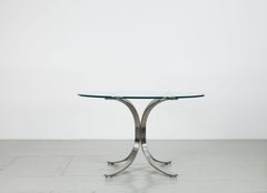 Round Glass Table in the Style of Eugenio Gerli & Osvaldo Borsani