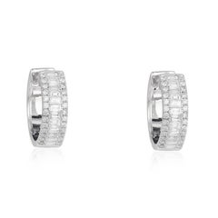 0.23ct Round Diamond 14K Yellow Gold Huggie Earrings