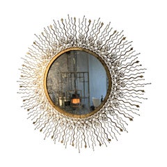 Round Gold Gilt Mirror