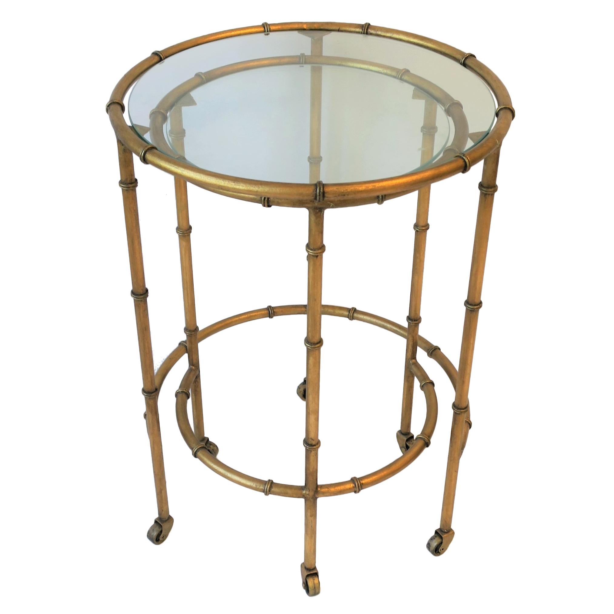 Round Gold Gilt Nesting Tables or Side Tables at 1stDibs