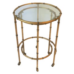 Round Gold Gilt Nesting Tables or Side Tables