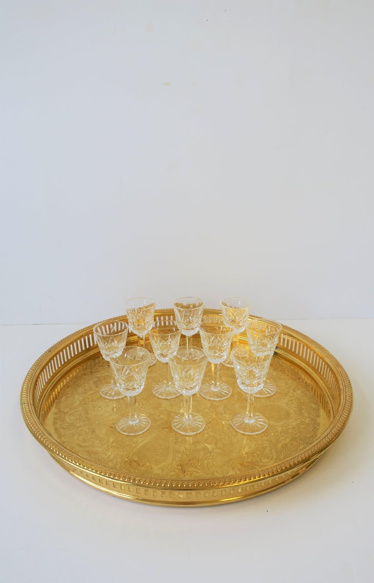 Round Gold Serving Tray at 1stDibs round gold tray, gold tea tray