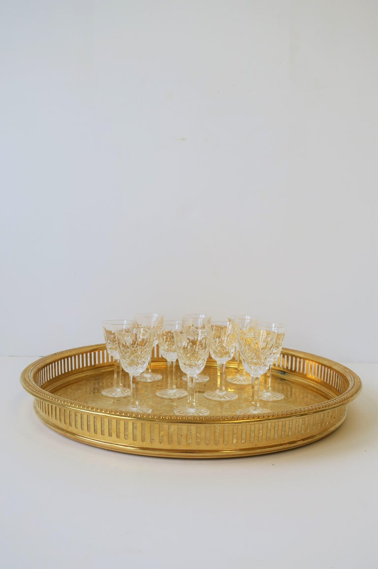 Round Gold Serving Tray at 1stDibs round gold tray, gold tea tray