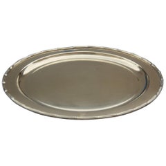 Bandeja redonda dorada de latón macizo grabado con motivo de caña Placa de diseño italiano