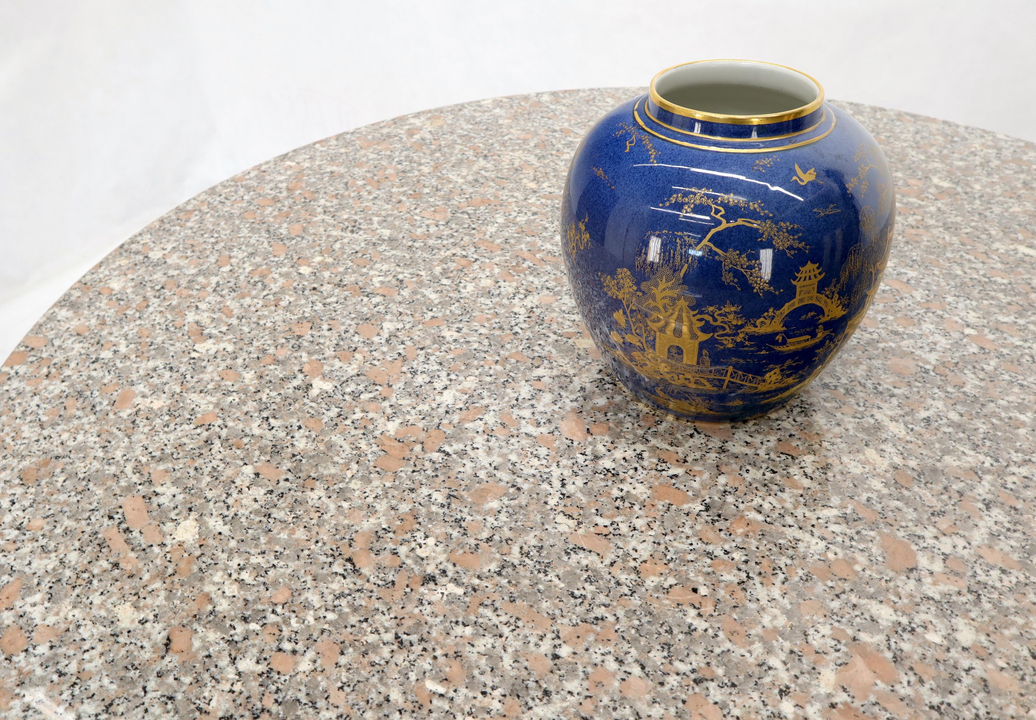 Polished Round Granite Stone X Base Dining Dinette Center Table