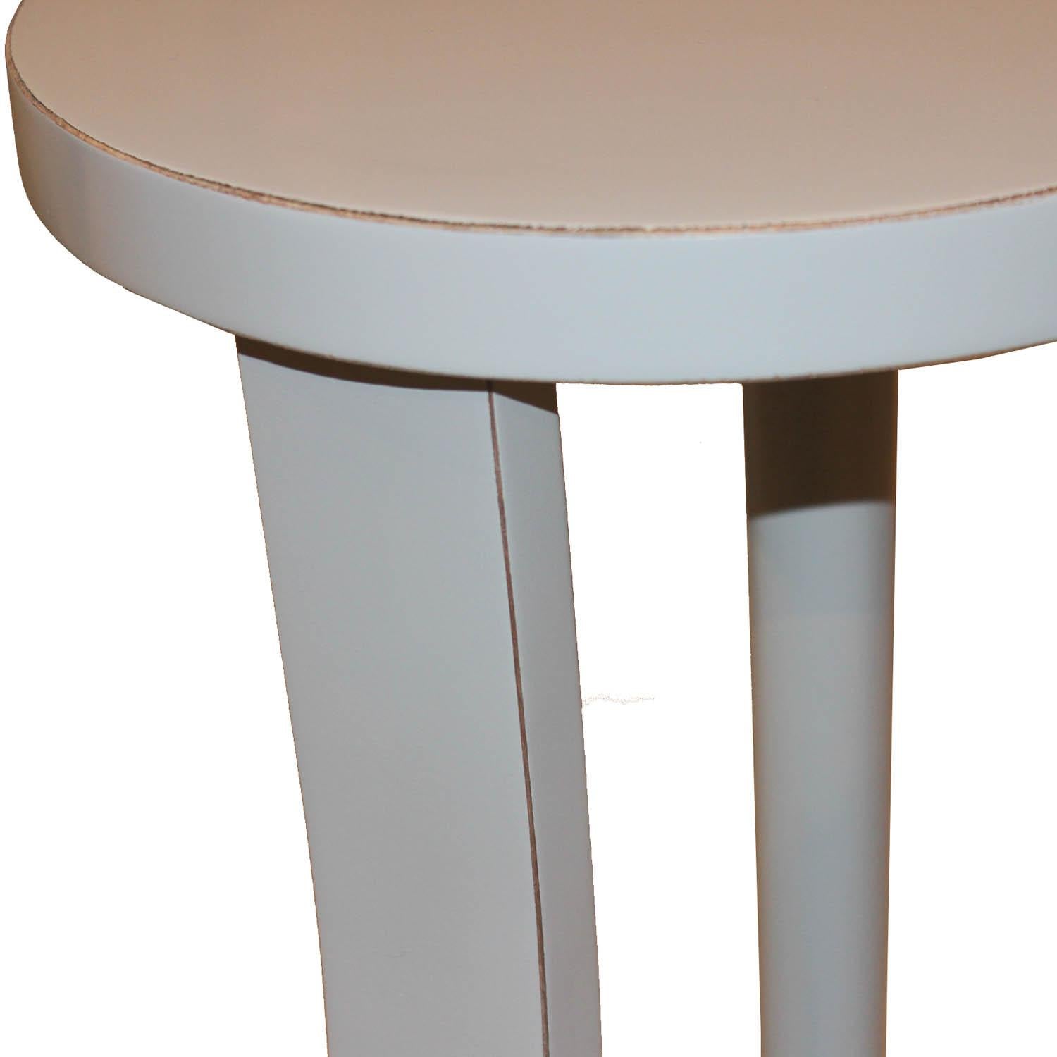 Round Gray Cocktail Table In Good Condition In San Francisco, CA